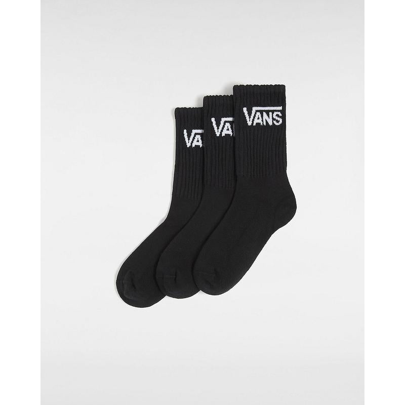 Meias Classic Vans Crew para criança (3 pares) Vans Preto