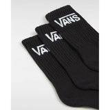 Meias Classic Vans Crew para criança (3 pares) Vans Preto