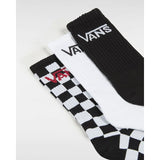 Meias Classic Vans Crew para criança (3 pares) Vans Preto