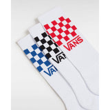 Meias Classic Check Crew (3 pares) Vans Branco