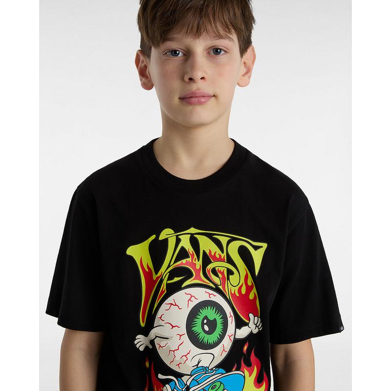 T-shirt Eyeballie para jovem (8-14 anos) Vans Preto