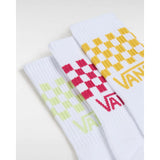 Meias Classic Checkerboard Crew (3 pares) Vans Rosa