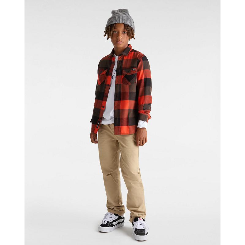 Camisa em flanela de manga comprida Box Classic para criança (8-14 anos) Vans Laranja