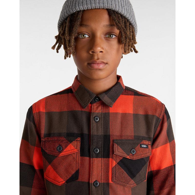 Camisa em flanela de manga comprida Box Classic para criança (8-14 anos) Vans Laranja