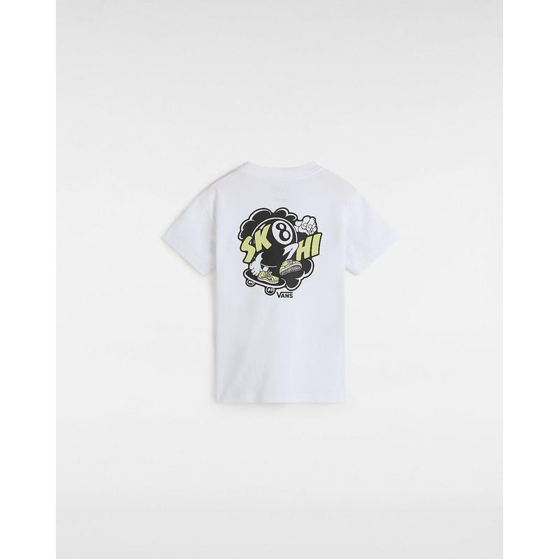 T-shirt Sk8 Hi Ball para criança (8-14 anos) Vans Branco