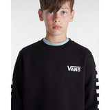 Camisola Exposition Check II Crew para criança (8-14 anos) Vans Preto