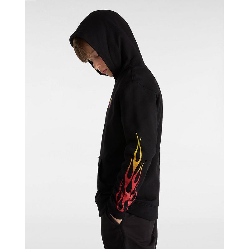 Camisola com capuz Flame para criança (8-14 anos) Vans Preto