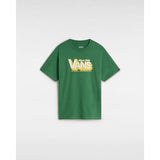 T-shirt Checker Drop para criança (8-14 anos) Vans Verde Claro