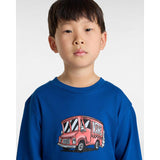 T-shirt de manga comprida Free Shipping para criança (2-8 anos) Vans Azul