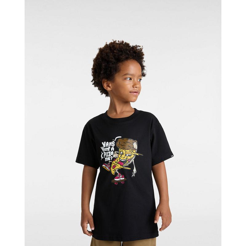 T-shirt Pizza Me para criança (2-8 anos) Vans Preto