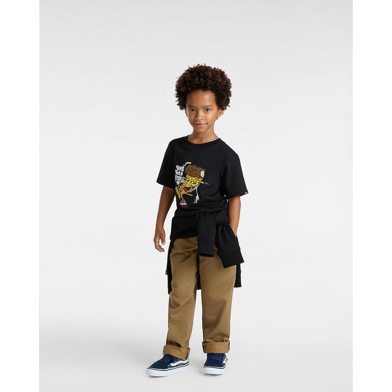 T-shirt Pizza Me para criança (2-8 anos) Vans Preto