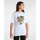 T-shirt Pizza Me para criança (8-14 anos) Vans Branco