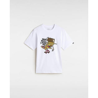 T-shirt Pizza Me para criança (8-14 anos) Vans Branco