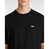 T-shirt com logótipo bordado no peito à esquerda Vans Preto