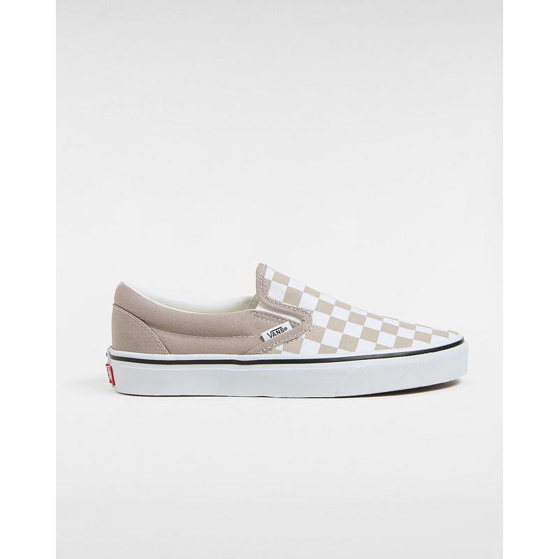 Ténis Classic Slip-On Checkerboard Vans Bege