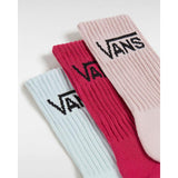 Meias Classic Crew (3 pares) Vans Rosa