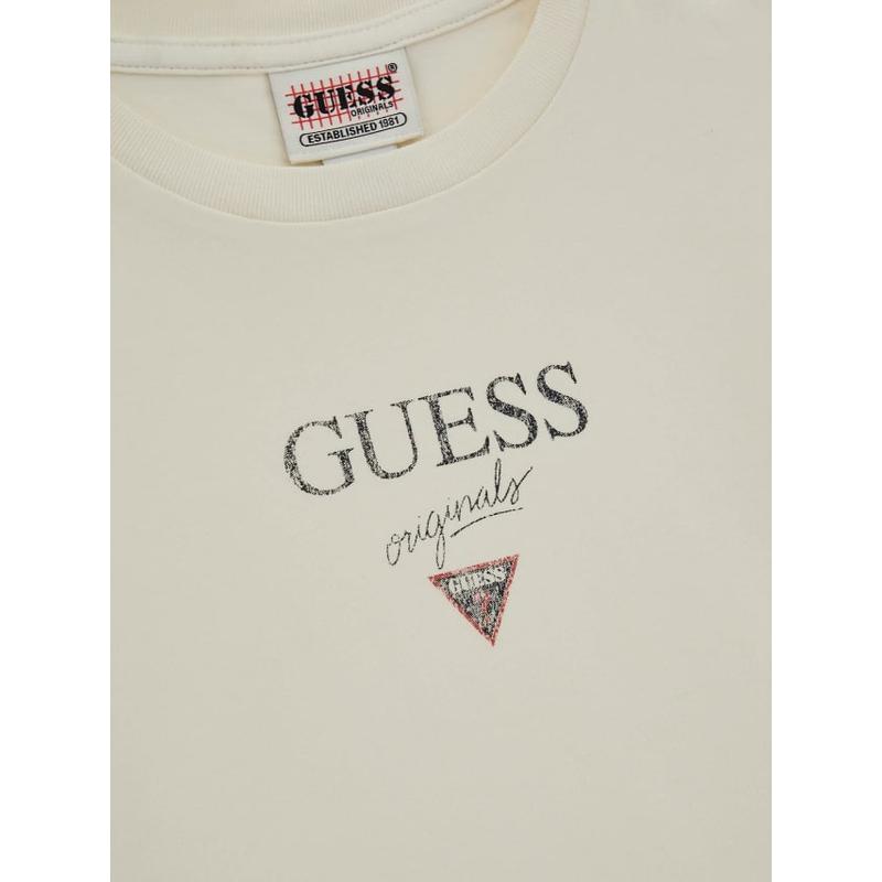 T-shirt logo triângulo pequeno Guess