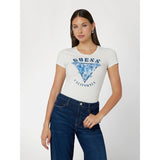 T-shirt logo flores Guess