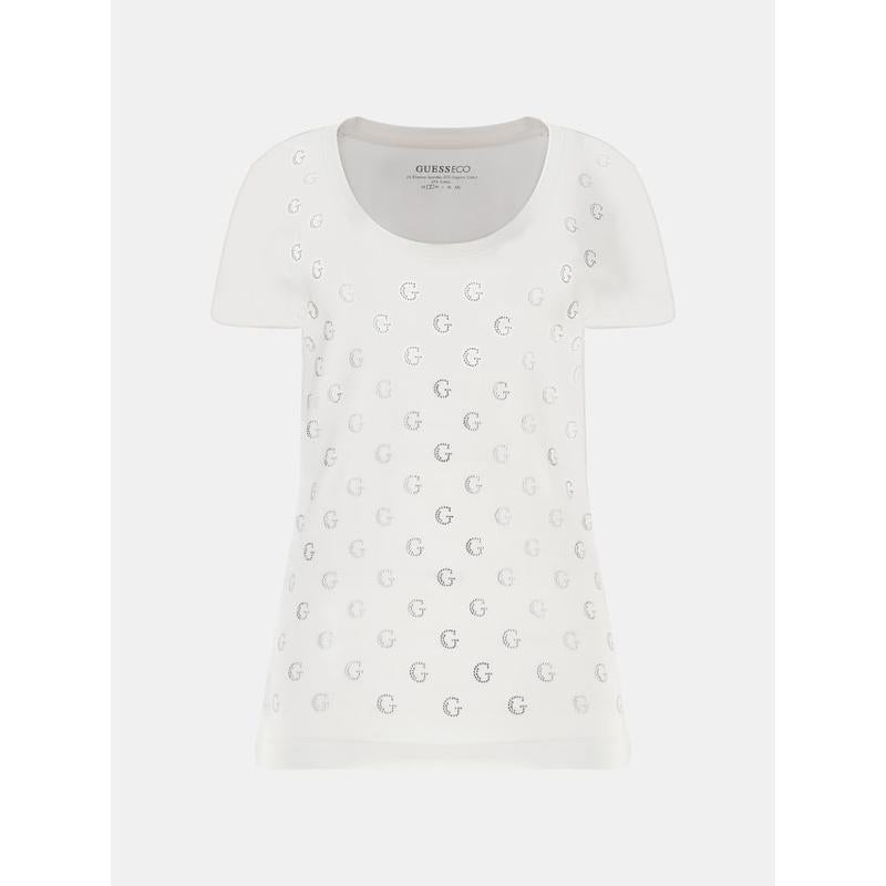 T-shirt logo g com strass Guess