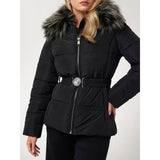 Casaco puffer com gola de pelo sintético Guess