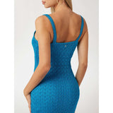 Vestido mini de malha lurex Guess