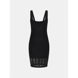 Vestido mini de malha lurex Guess