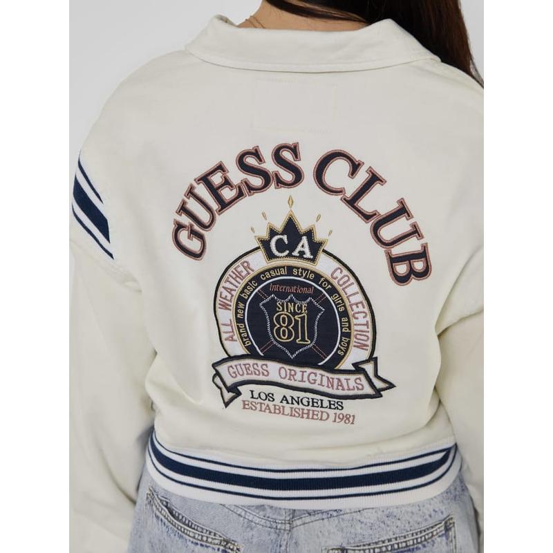 Casaco curto com bordado atrás Guess