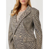 Blazer abotoamento duplo estampado de zebra Guess