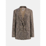 Blazer abotoamento duplo estampado de zebra Guess