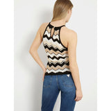 Top de malha às riscas Guess