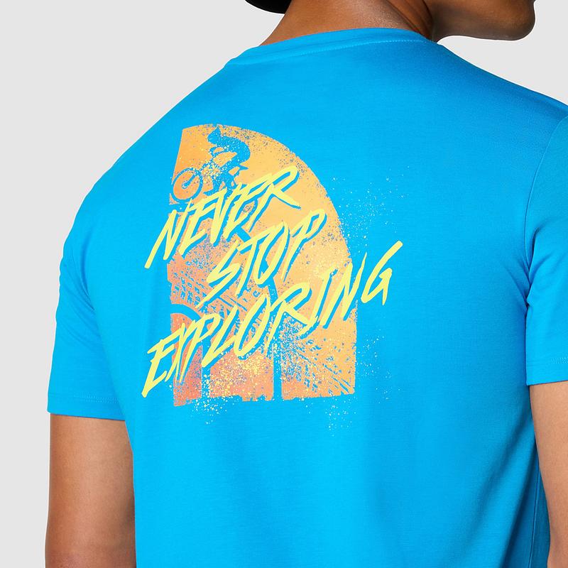 T-shirt com gráfico Foundation Tracks para homem The North Face