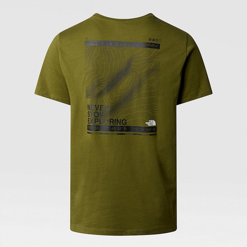 T-shirt com gráfico Foundation Mountain Lines para homem The North Face