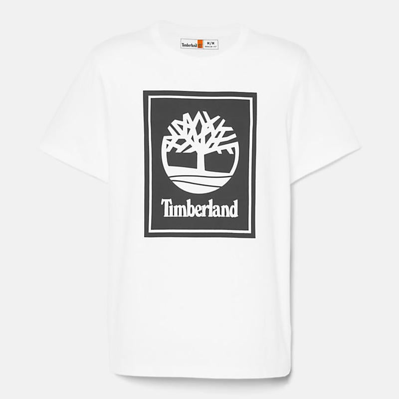 T-shirt Block Logo para Homem em amarelo-escuro Timberland