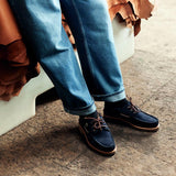 Sapato de Vela Cosido à Mão com 3 Ilhós Timberland® C.F. Stead™ para Homem em Camurça Azul Índigo Timberland