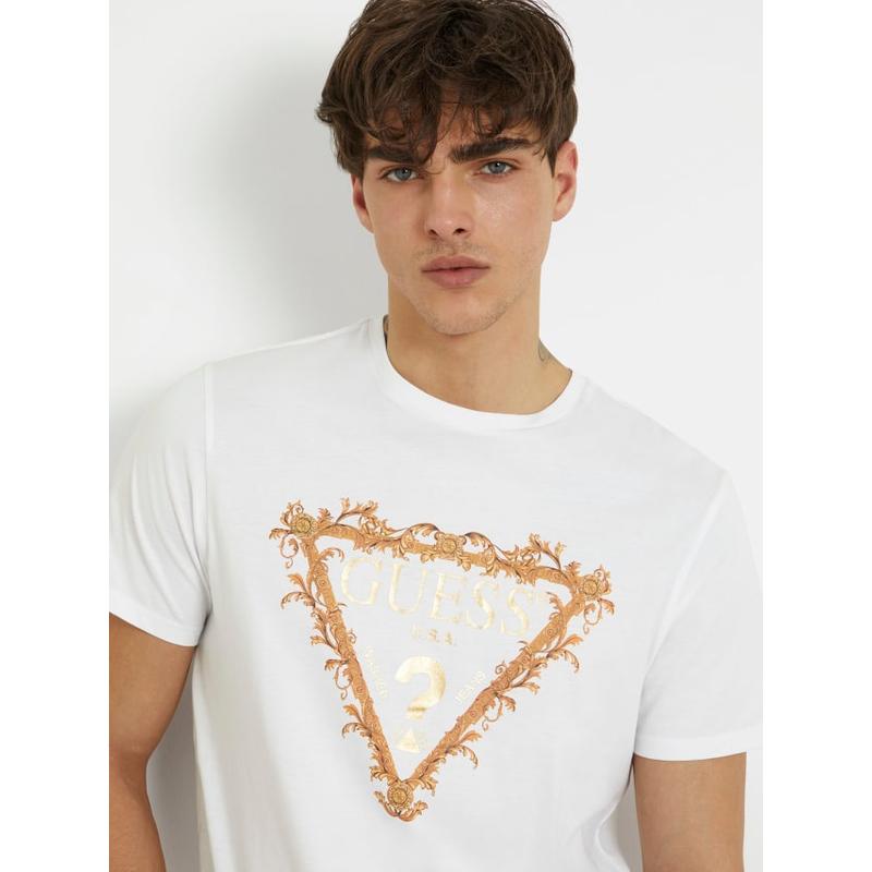 T-shirt com logótipo triângulo Guess