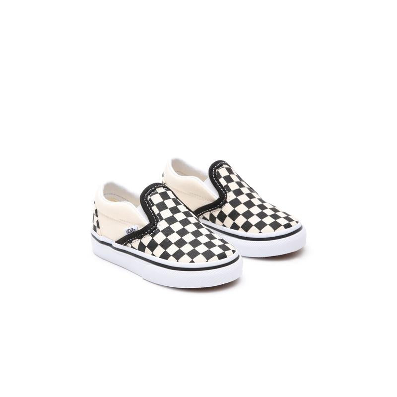 Ténis Checkerboard Slip-on para bebé (1-4 anos) Vans Preto