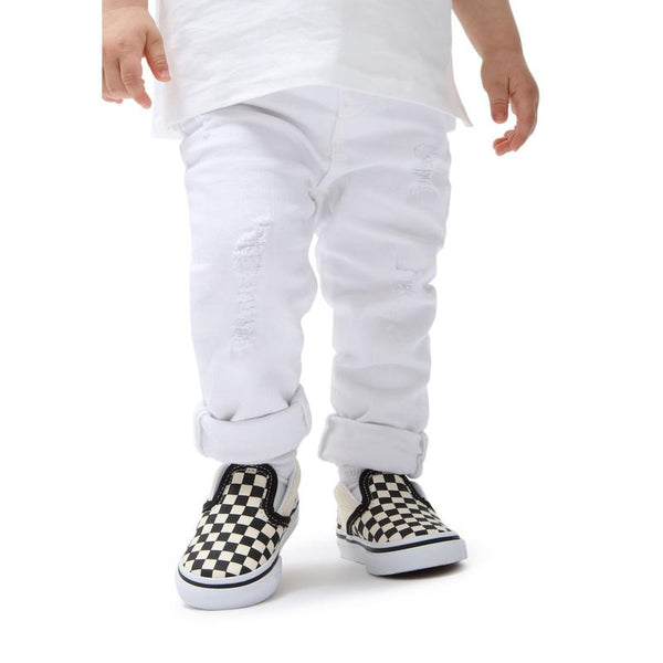 Ténis Checkerboard Slip-on para bebé (1-4 anos) Vans Preto