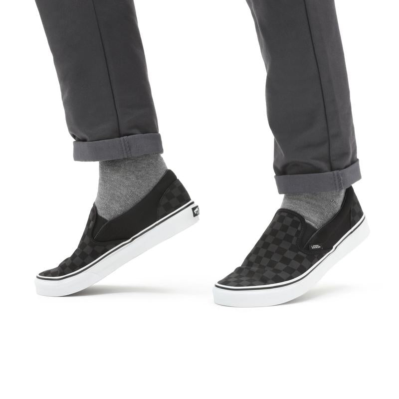 Ténis Slip-on Checkerboard Classic Vans Preto