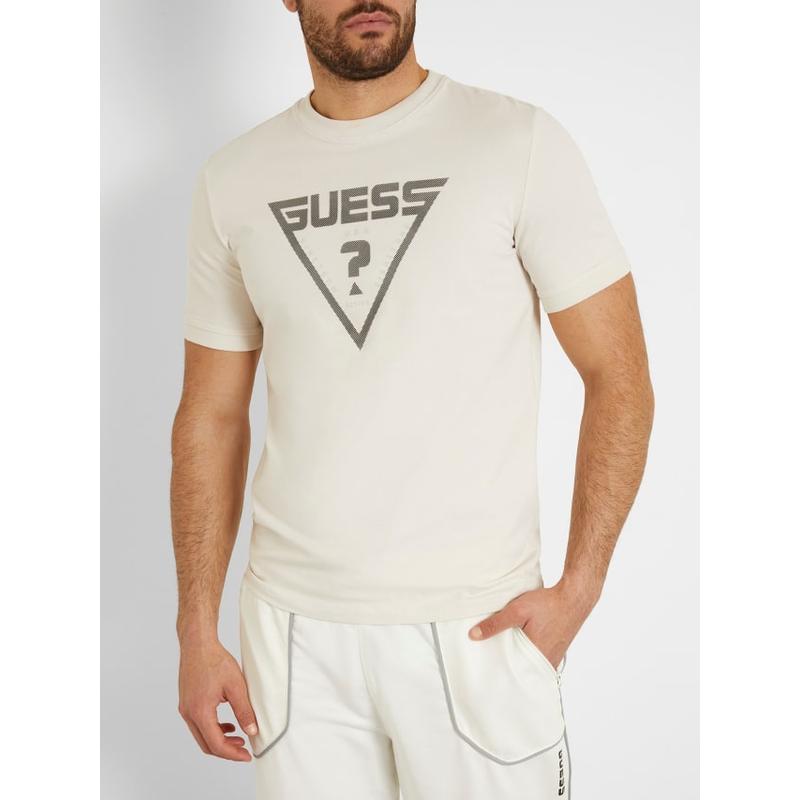 T-shirt elástica logo triângulo Guess